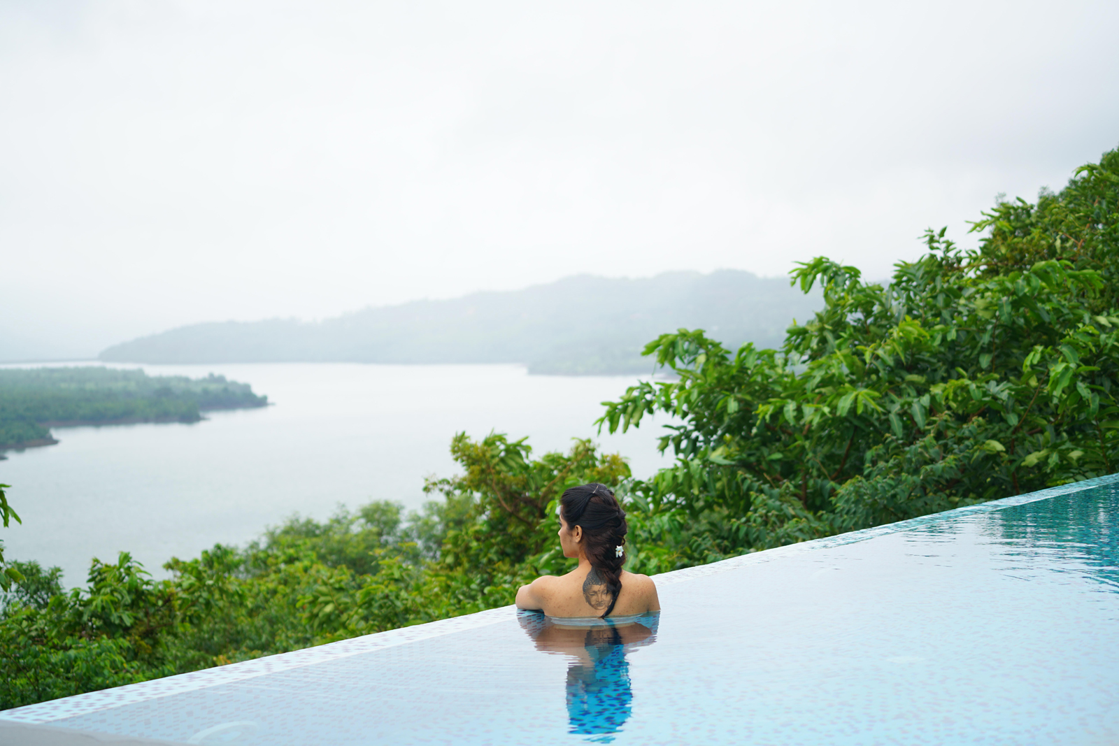 view from the infinity pool